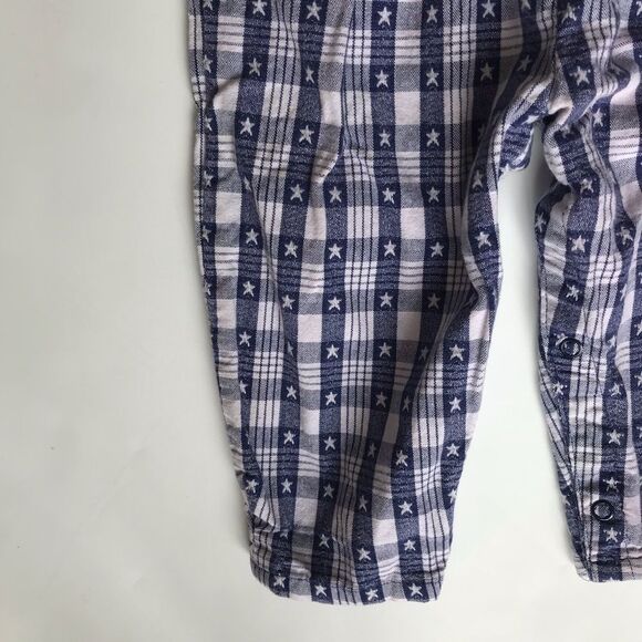 Oshkosh pleated denim star print overalls 24m - Picture 3 of 5